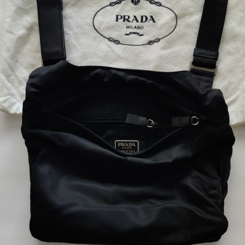 Prada Black Nylon Messenger Bag - Authentic - Picture 6 of 7